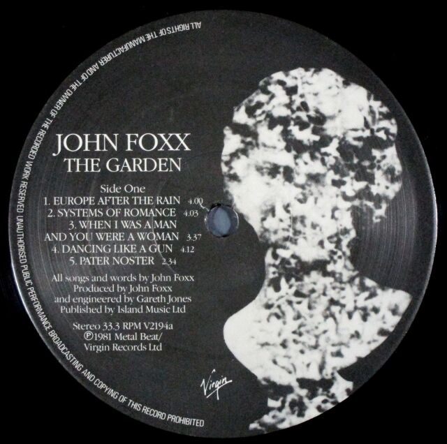 John Foxx ジョン・フォックス / The Garden 中古レコード通販はSeven