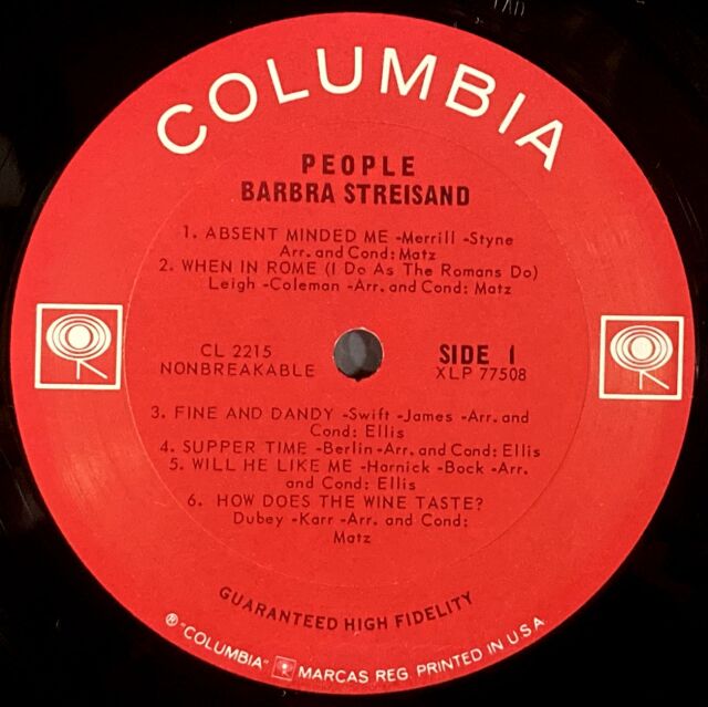 バーブラ・ストライサンド/Barbra Streisand レコード4枚セット 部分