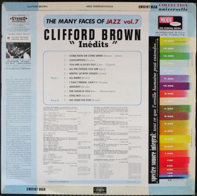 JAZZ】Clifford Brown クリフォード・ブラウン / Inedits - The