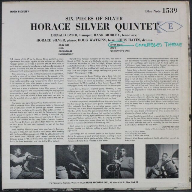 Horace Silver Quintet ホレス・シルヴァー / 6 Pieces Of