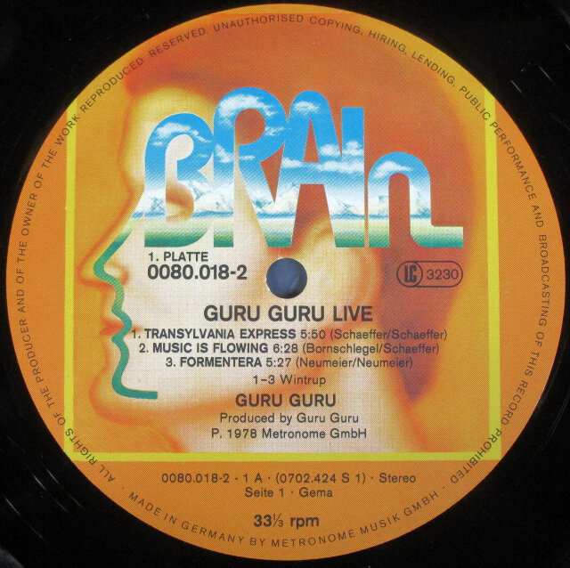 【アナログＬＰ●米国盤】ネクター／リサイクルド　英国ジャーマンプログレ ジャーマン・プログレ】Guru Guru グル・グル / Live 中古