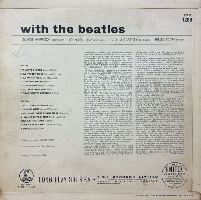 ビートルズ　with the beatles 英盤レコード Beatles ビートルズ / With The Beatles ウィズ・ザ・ビートルズ 中古