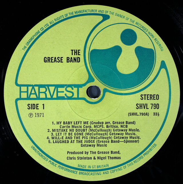UK ROCK】Grease Band グリース・バンド / Grease Band 中古