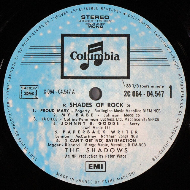 UK ROCK】Shadows ザ・シャドウズ / Shades Of Rock 中古レコードの