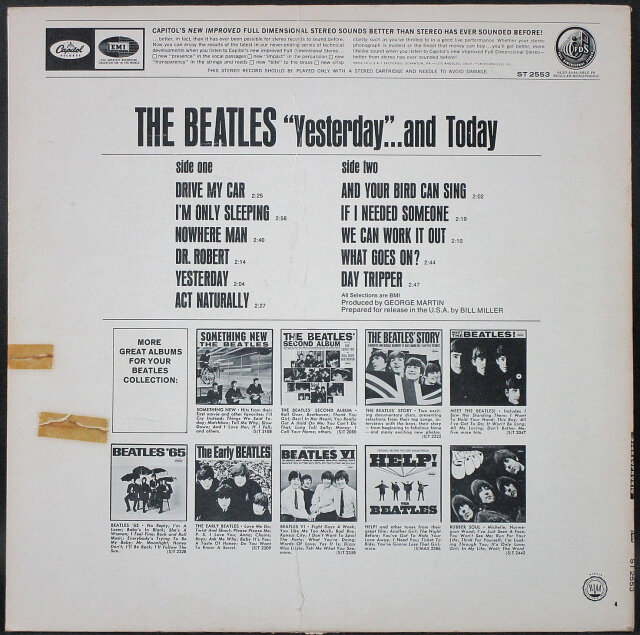 Beatles】ザ・ビートルズ Yesterday And Today 中古レコードの通販ジャズ ロック レア盤｜Seven Beat  Records