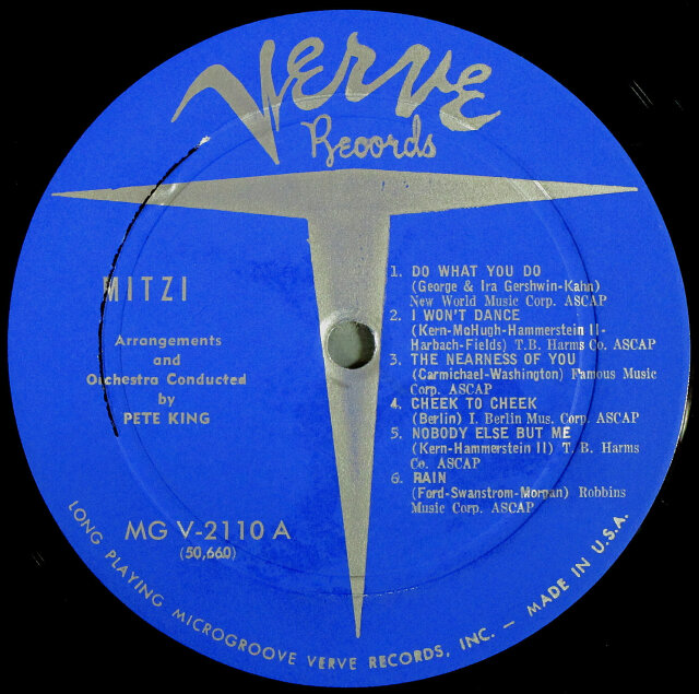 Mitzi Gaynor / Mitzi ☆ジャズヴォーカル・ファン垂涎の人気盤