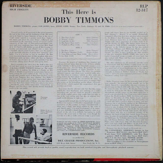 Bobby Timmons ボビー・ティモンズ / This Here Is Bobby