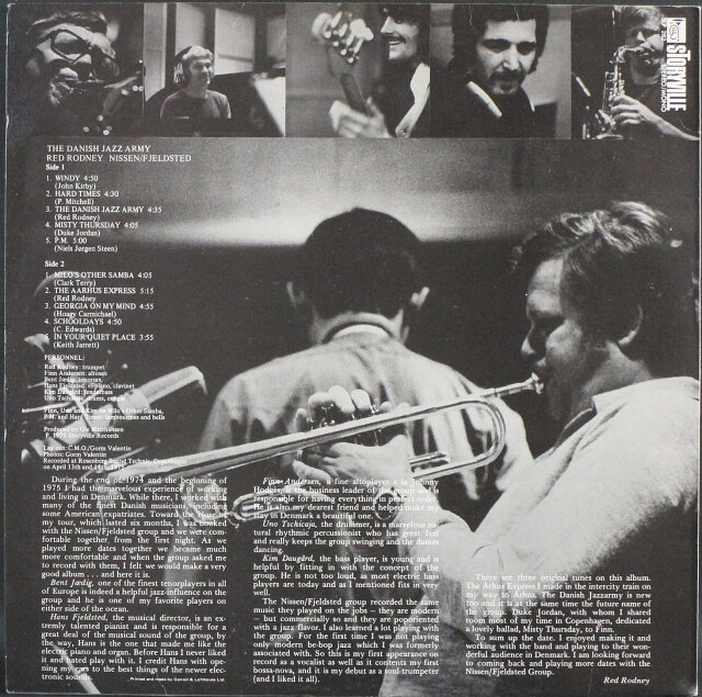 JAZZレコード】Red Rodney With Nissen/Fjeldsted レッド・ロドニー