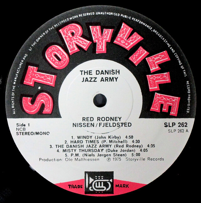 JAZZレコード】Red Rodney With Nissen/Fjeldsted レッド・ロドニー