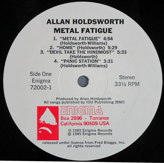 アラン・ホールズワース/メタル・ファティーグやプログレ