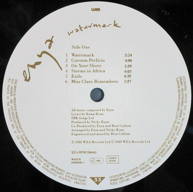 Enya エンヤ / Watermark ウォーターマーク | UKロックの中古
