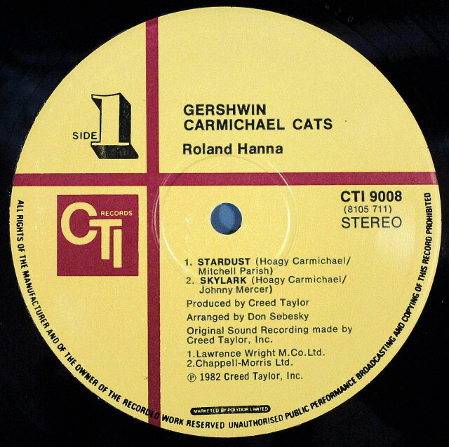 Roland Hanna ローランド・ハナ / Gershwin Carmichael Cats