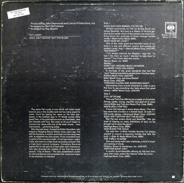 Pat Lundy パット・ランディ / Soul Ain't Nothin' But The