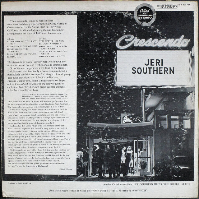 Jeri Southern ジェリ・サザン / Jeri Southern At The