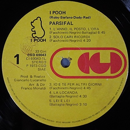 Euro Rock】I Pooh イ・プー / Parsifal パルシファル 中古レコードの