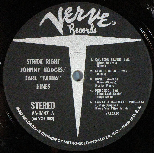 Johnny Hodges & Earl Hines ジョニー・ホッジス & アール