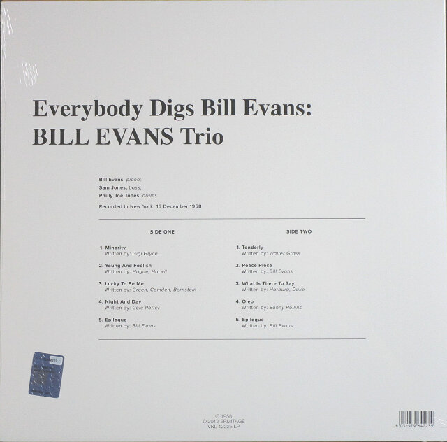 Bill Evans ビル・エヴァンス / Everybody Digs Bill Evans