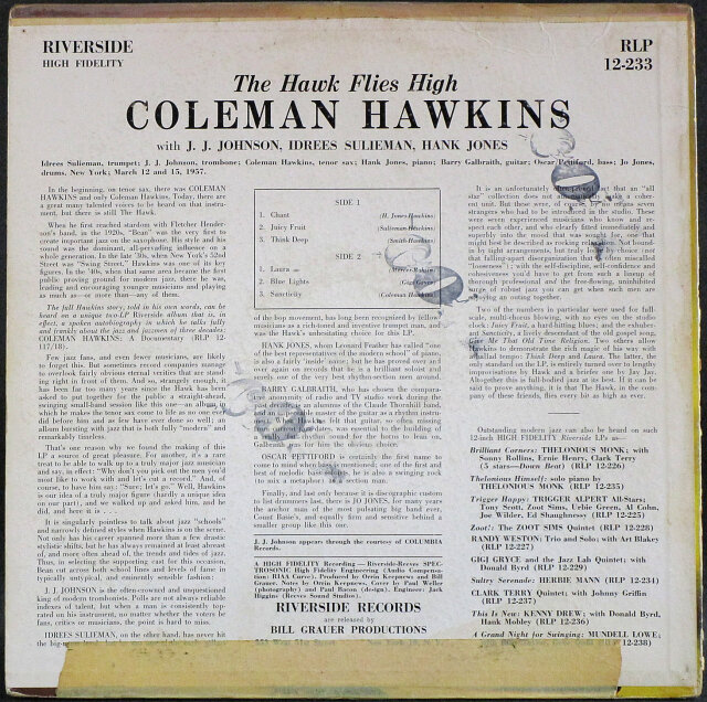 ジャズ・レコード】Coleman Hawkins コールマン・ホーキンス