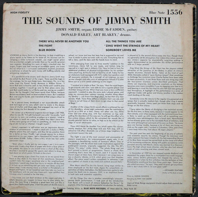ジャズ・レコード】Jimmy Smith ジミー・スミス / The Sounds Of