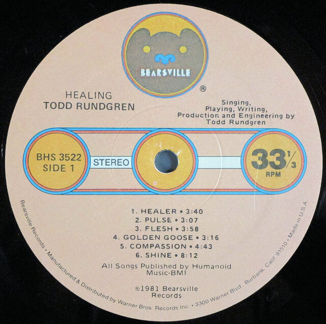 Todd Rundgren トッド・ラングレン / ヒーリング トッドの音楽療法