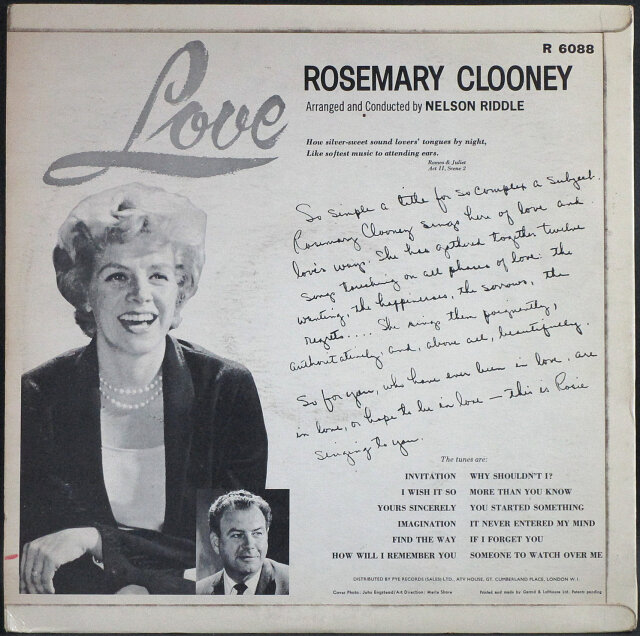 Rosemary Clooney ローズマリー・クルーニー / Love | 女性ジャズ