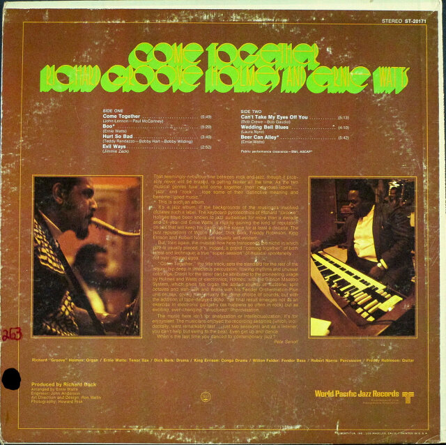 Richard Groove Holmes & Ernie Watts リチャード・グルーヴ・ホルムズ