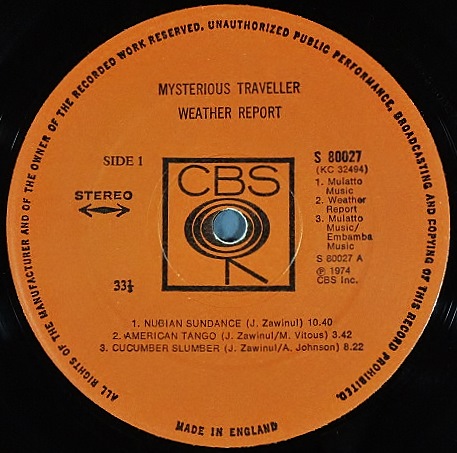 JAZZ【レコード】ウェザー・リポートWeather Report 9作品 Weather Report / Weather Report (LP) / CBS/Sony 1971 日本盤