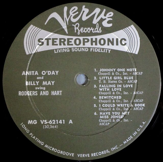 女性ジャズヴォーカル】Anita O'Day And Billy May アニタ