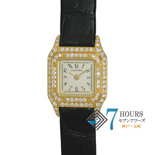 Cartier カルティエ ミニパンテール 2重ダイヤ アイボリーダイヤル 電池式 ｙｇ 修理証明書