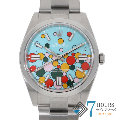 【133514】 ROLEX ロレックス 124300 オイスターパーペチュアル 41 ターコイズブルーダイヤル ランダム番 SS 自動巻き ギャランティーカード 当店オリジナルボックス