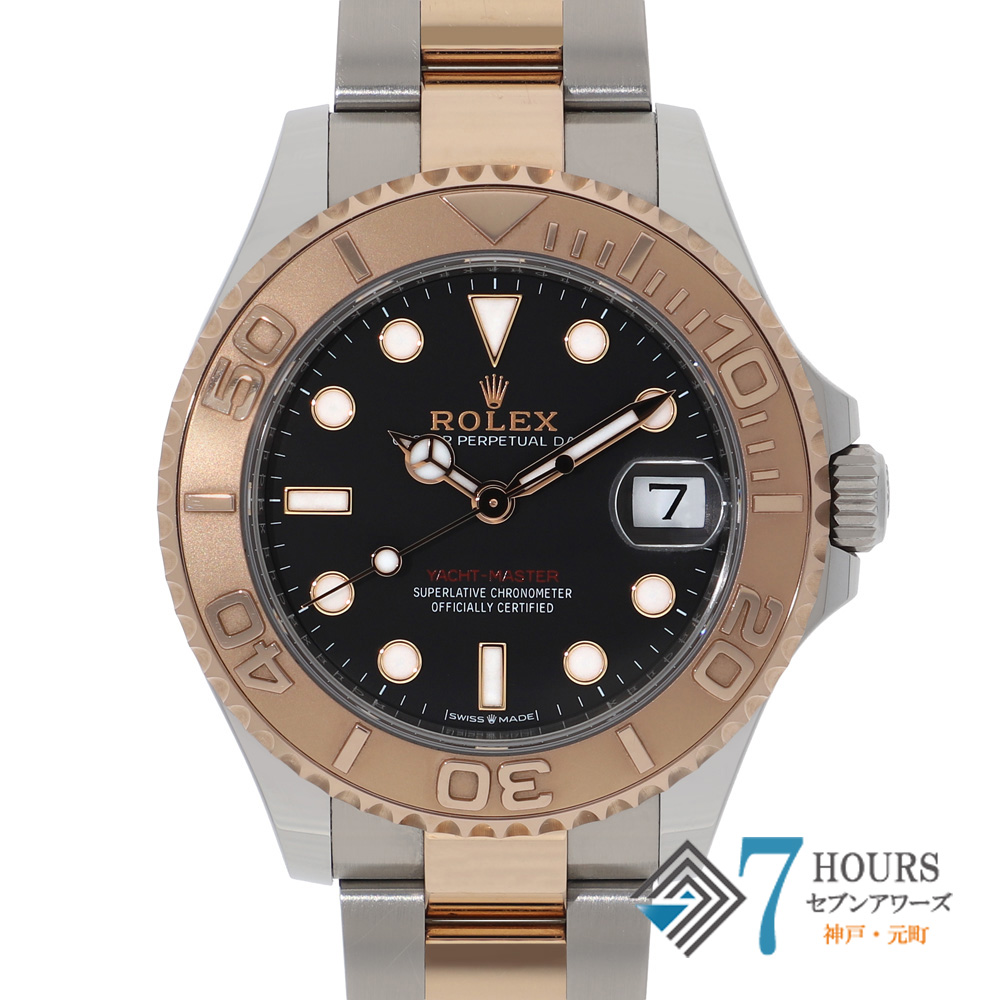 【141029】 ROLEX ロレックス 268621 ヨットマスター ブラックダイヤル ランダム番 PG/SS 自動巻き ギャランティーカード 当店オリジナルボックス