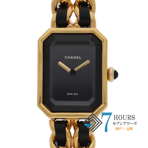 【141948】 CHANEL シャネル H0001 プルミエール S ブラックダイヤル GP/SS/革 クオーツ 当店オリジナルボックス