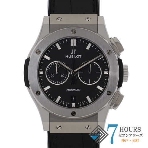 【142475】 HUBLOT ウブロ 541.NX.1171.LR クラシック・フュージョン ブラックダイヤル TI/レザー 自動巻き ギャランティーカード 純正ボックス
