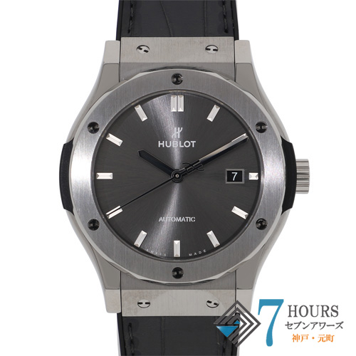 【142949】 HUBLOT ウブロ 542.NX.1171.LR クラシック・フュージョン ブラックダイヤル SS/レザー 自動巻き 当店オリジナルボックス