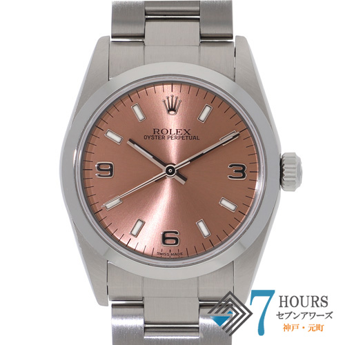 【144302】ROLEX ロレックス 77080 オイスターパーペチュアル 31 369ピンクダイヤル A番 SS 自動巻き ギャランティーカード 純正ボックス 腕時計 時計 WATCH ユニセックス【中古】 ROLEX ロレックス 77080 オイスターパーペチュアル 31 369ピンク