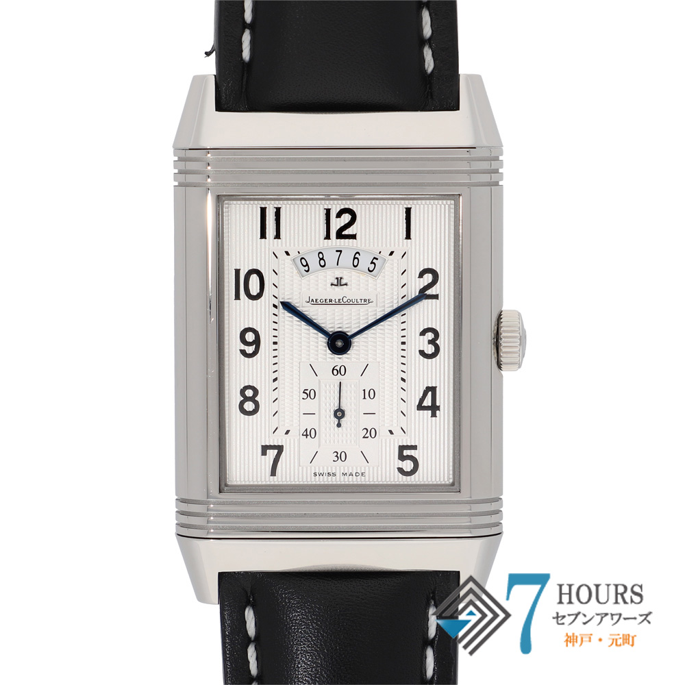 【145355】 JAEGER-LECOULTRE ジャガー・ルクルト Q374842 レヴェルソ シルバー/ブラックダイヤル SS/レザー 手巻き 純正ボックス