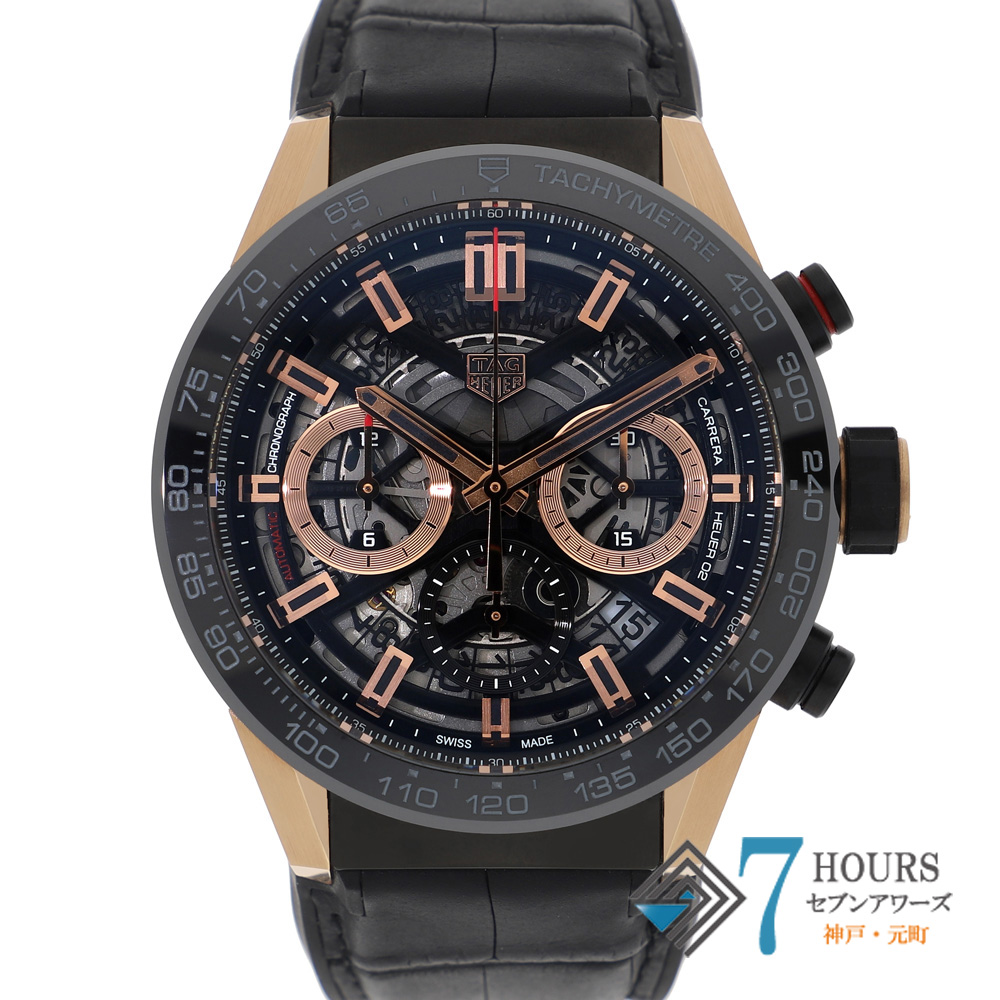 【146194】 TAG HEUER タグホイヤー CBG2050.FC6426 カレラ クロノグラフ ブラックダイヤル SS/レザー/ラバー 自動巻き ギャランティーカード 純正ボックス
