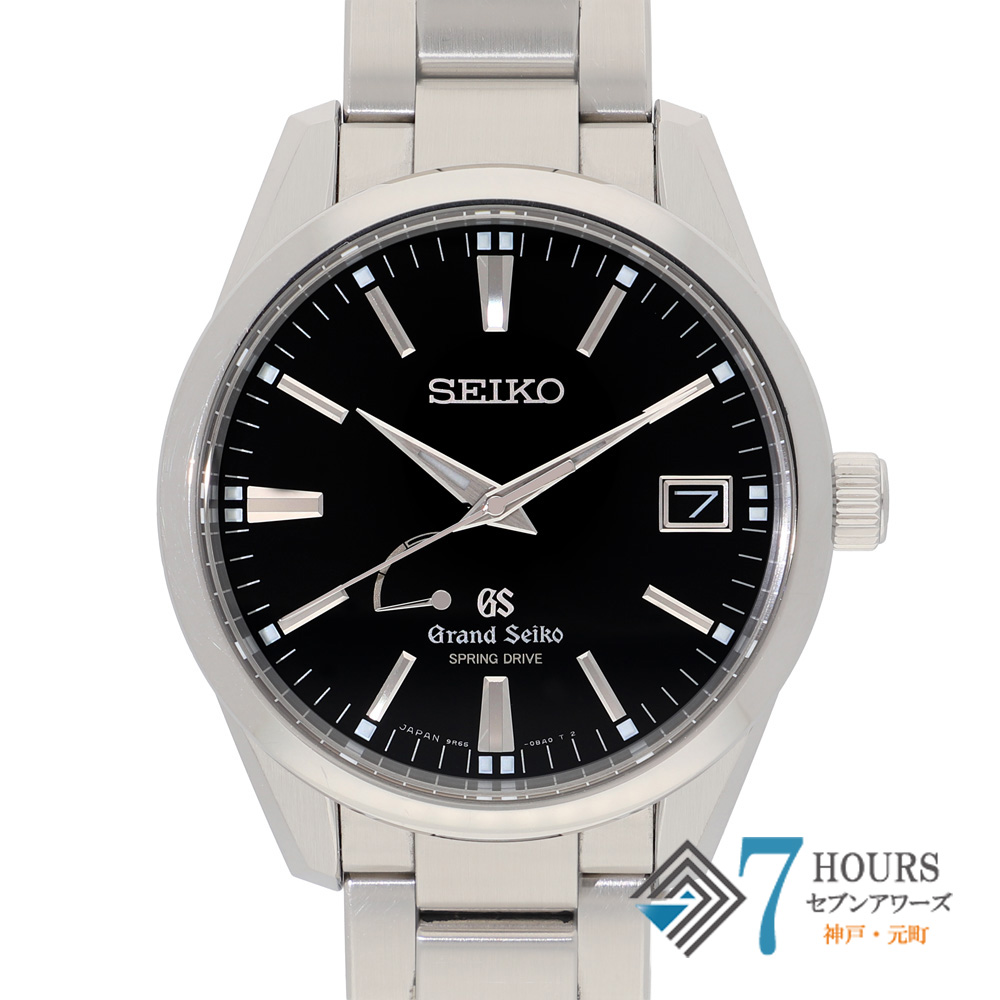 【148533】 SEIKO セイコー SBGA101/9R65-0BM0 グランドセイコー ブラックダイヤル SS スプリングドライブ ギャランティーカード 純正ボックス