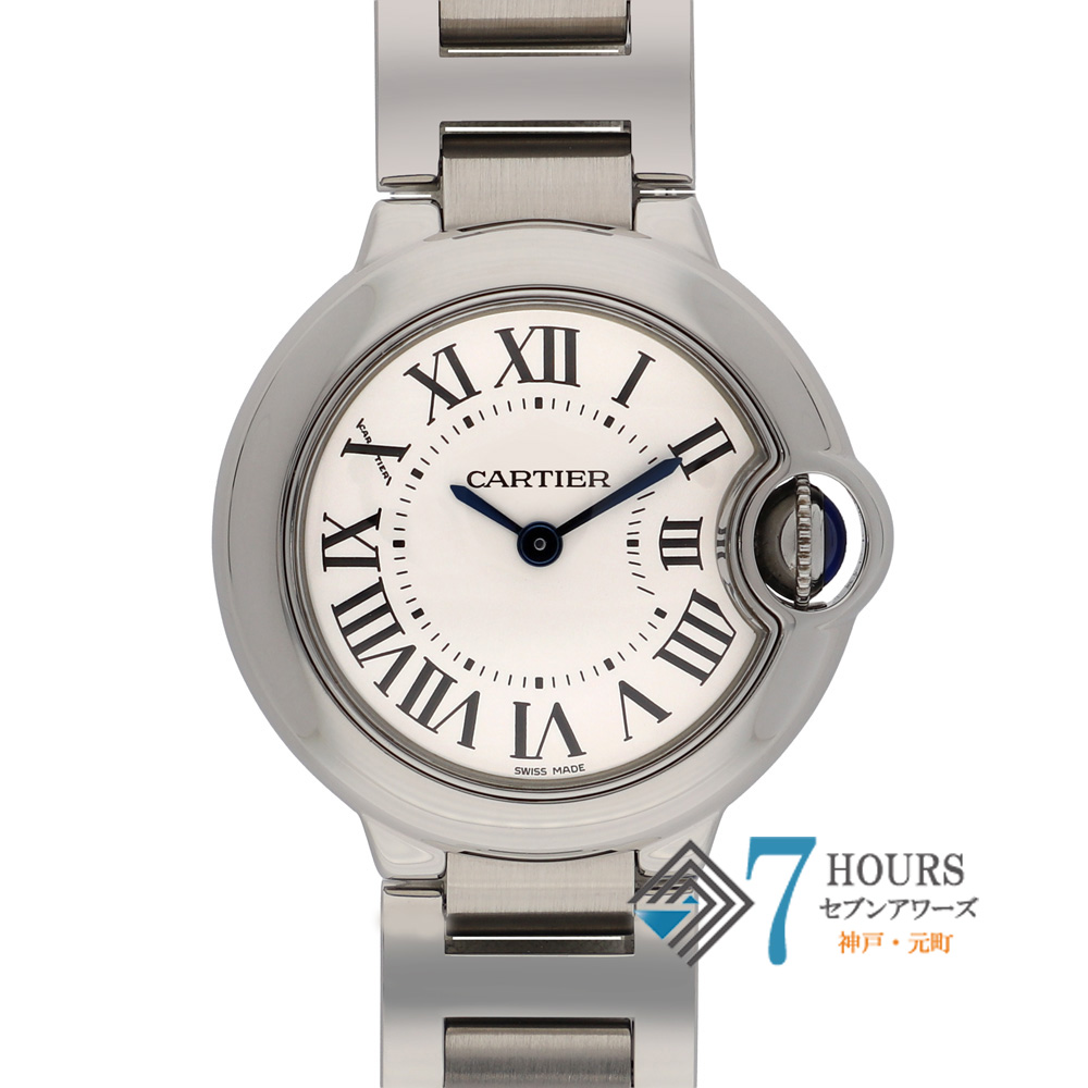 【149180】 CARTIER カルティエ W69010Z4 バロンブルー シルバーダイヤル SS クオーツ ギャランティーカード 当店オリジナルボックス
