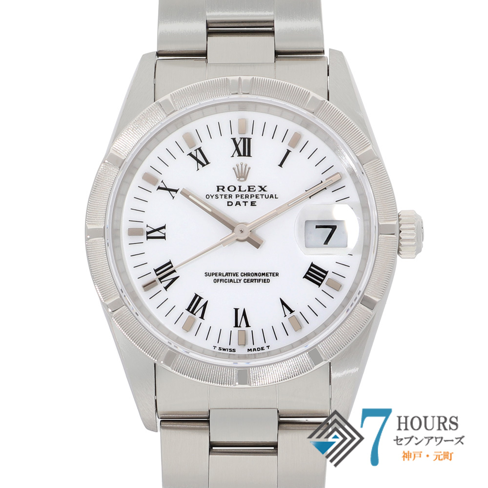 【149381】 ROLEX ロレックス 15210 オイスターパーペチュアル デイト ホワイトローマンダイヤル U番 SS ギャランティーカード 当店オリジナルボックス