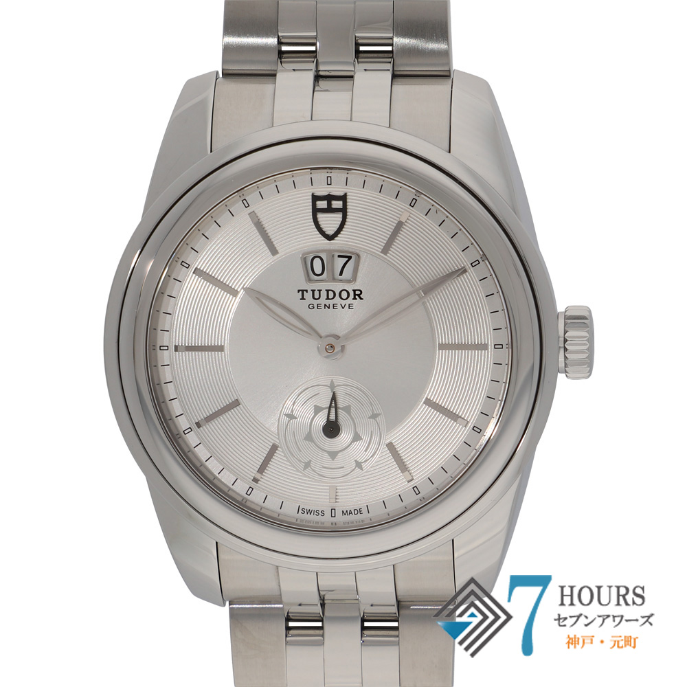 【150231】 TUDOR チュードル 57000 グラマーダブルデイト シルバーダイヤル SS 自動巻き ギャランティーカード 純正ボックス