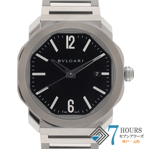 BVLGARI ブルガリ AA48S アショーマ ブラックダイヤル ステンレス SS  