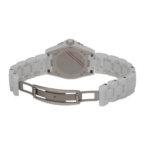 CHANEL シャネル H3841 J12-365 ホワイトダイヤル セラミック CE 自動  