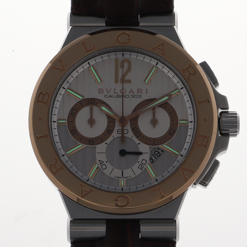 BVLGARI ブルガリ DGP42SGCH ディアゴノ カリブロ303 シルバーダイヤル  
