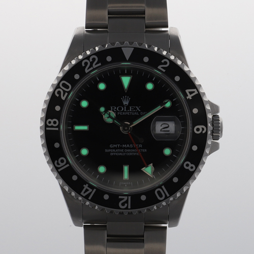 ROLEX 自動巻き ブラックダイヤル 時計 ロレックス/デイトジャスト/マットブラックダイヤル/SS×WG