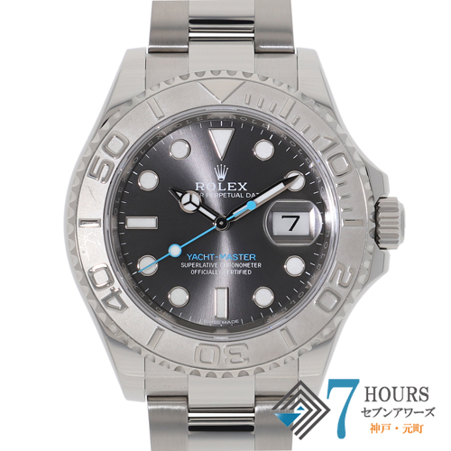 【121899】 ROLEX ロレックス 116622 ヨットマスター スレートダイヤル ランダム番 PT/SS 自動巻き ギャランティーカード 純正ボックス