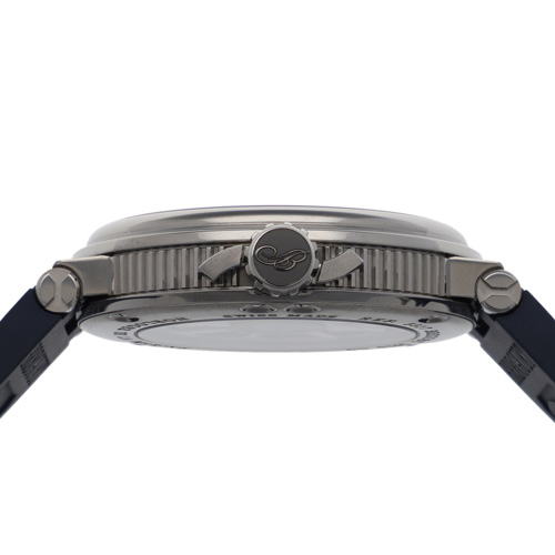 ブレゲ マリーン3 5517ti ラバーベルト ネイビー レギュラーサイズ Breguet ブレゲ 5517TI マリーン ブルーダイヤル チタン/ラバー