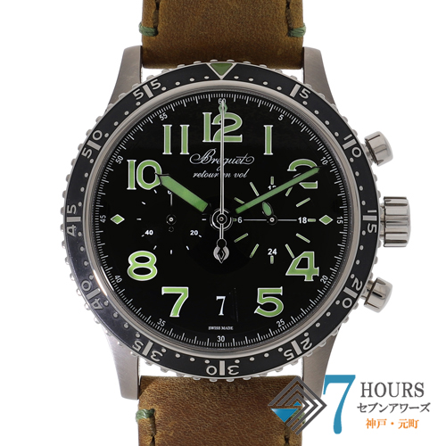 【123371】 Breguet ブレゲ  3815TI/HM/3ZU タイプXXI  ブラックダイヤル TI/レザー 自動巻き 保証書 純正ボックス