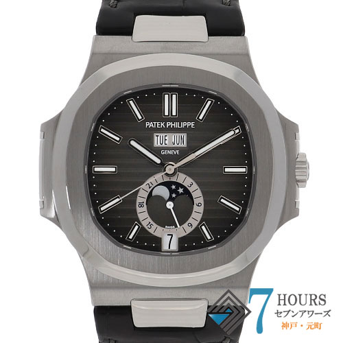 【123425】 PATEK PHILIPPE パテックフィリップ 5726A-001 ノーチラス ブラックグラデーションダイヤル SS/レザー（クロコ） 自動巻き 保証書 純正ボックス