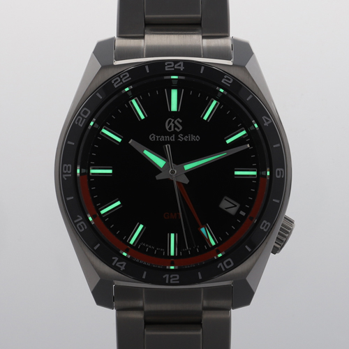 SEIKO ブラック/グリーン GMT 時計　最終値下げ Grand Seiko Sport Collection GMT Watch with Black Dial, 39mm